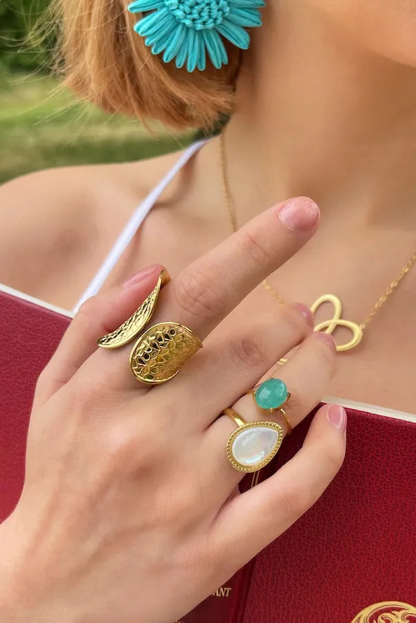 Anello Acqua Marina