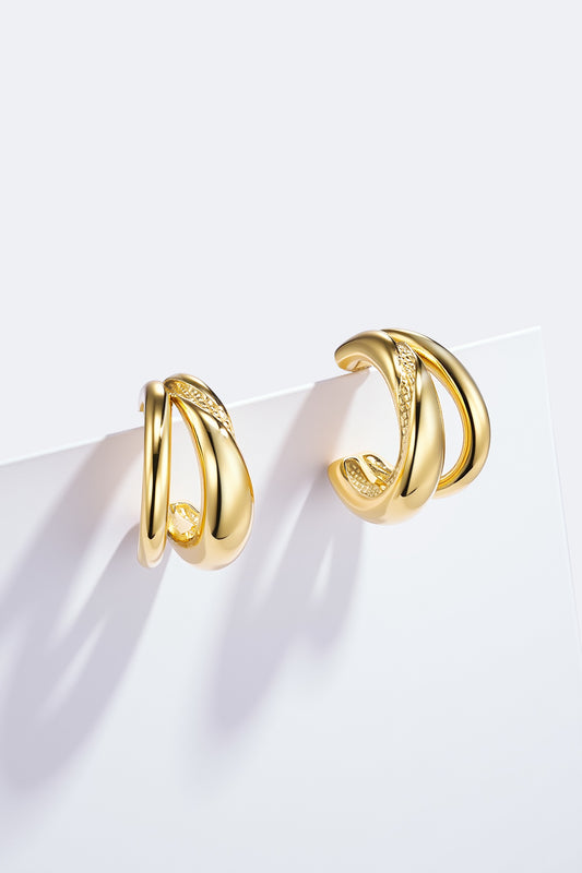 Double Earrings Gold